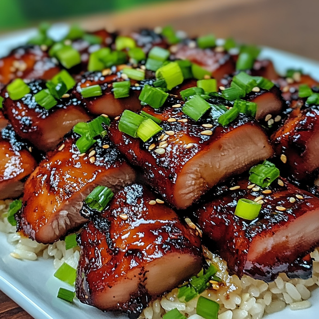 Grilled Char Siu Chicken with a glossy glaze