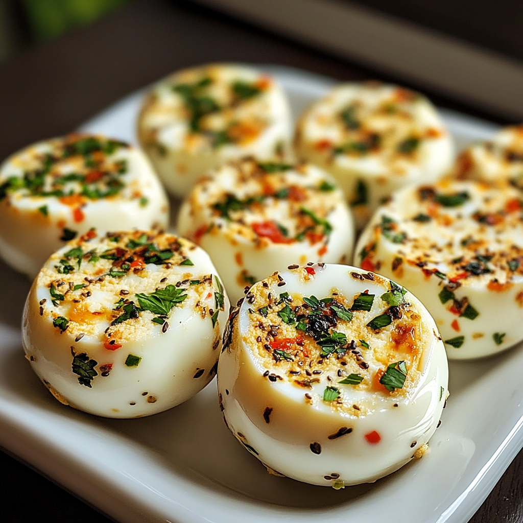 Tray of baked high protein egg white bites with spinach and red peppers.